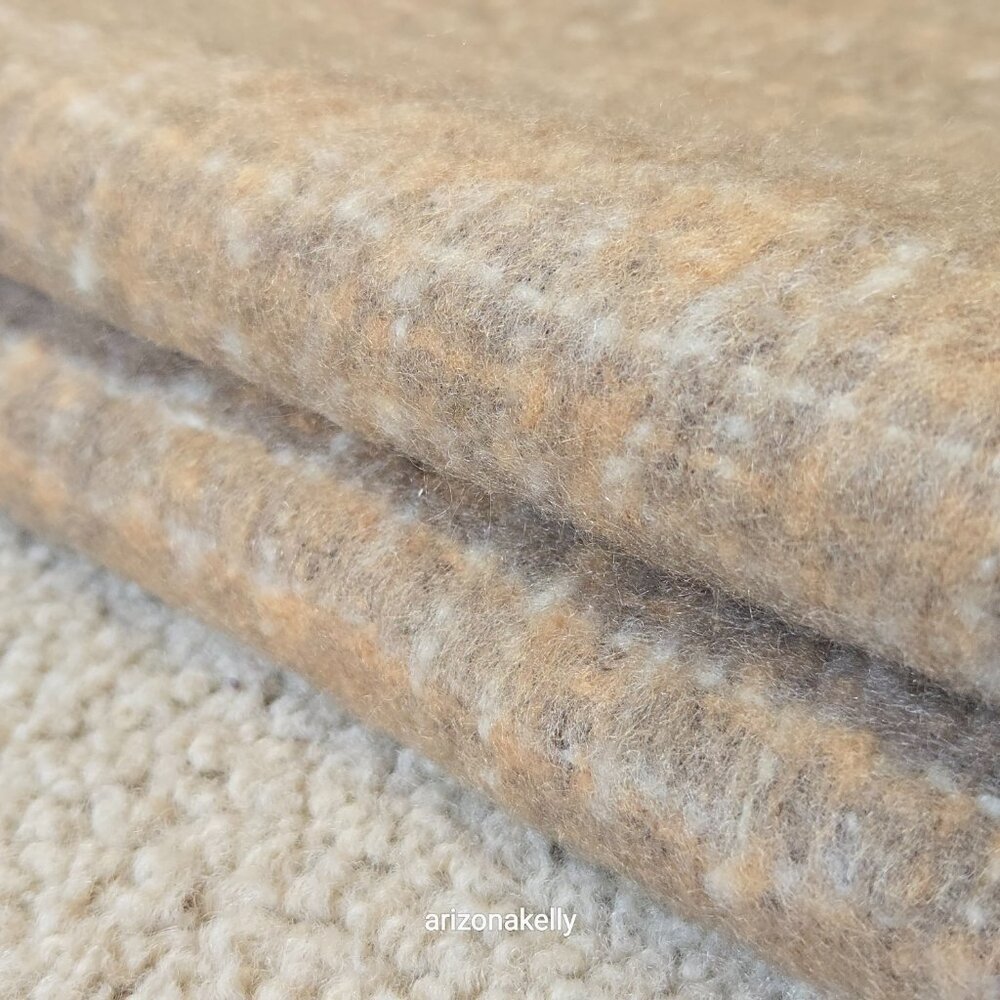 NWOT Wool Tweed Scarf Ralph Lauren Thick Tan - Picture 13 of 16
